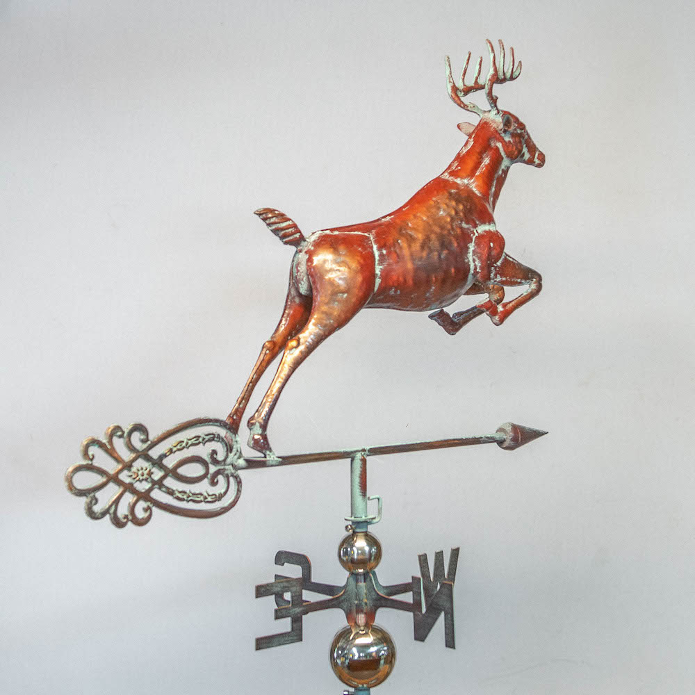 3D Full Body Jumping Deer Weathervane Vintage Weathervanes